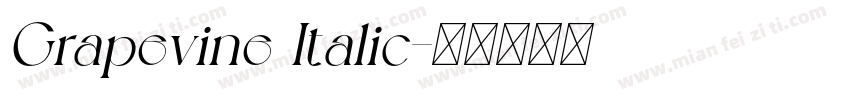 Grapevine Italic字体转换